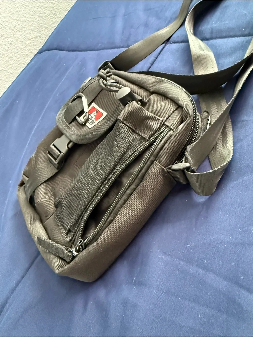 Ben Davis Black Compact Messenger Crossbody Bag